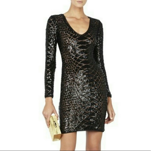 bcbg black sequin dress The Betty Dress in Black Sequins 6 / Black Sequins main image 1